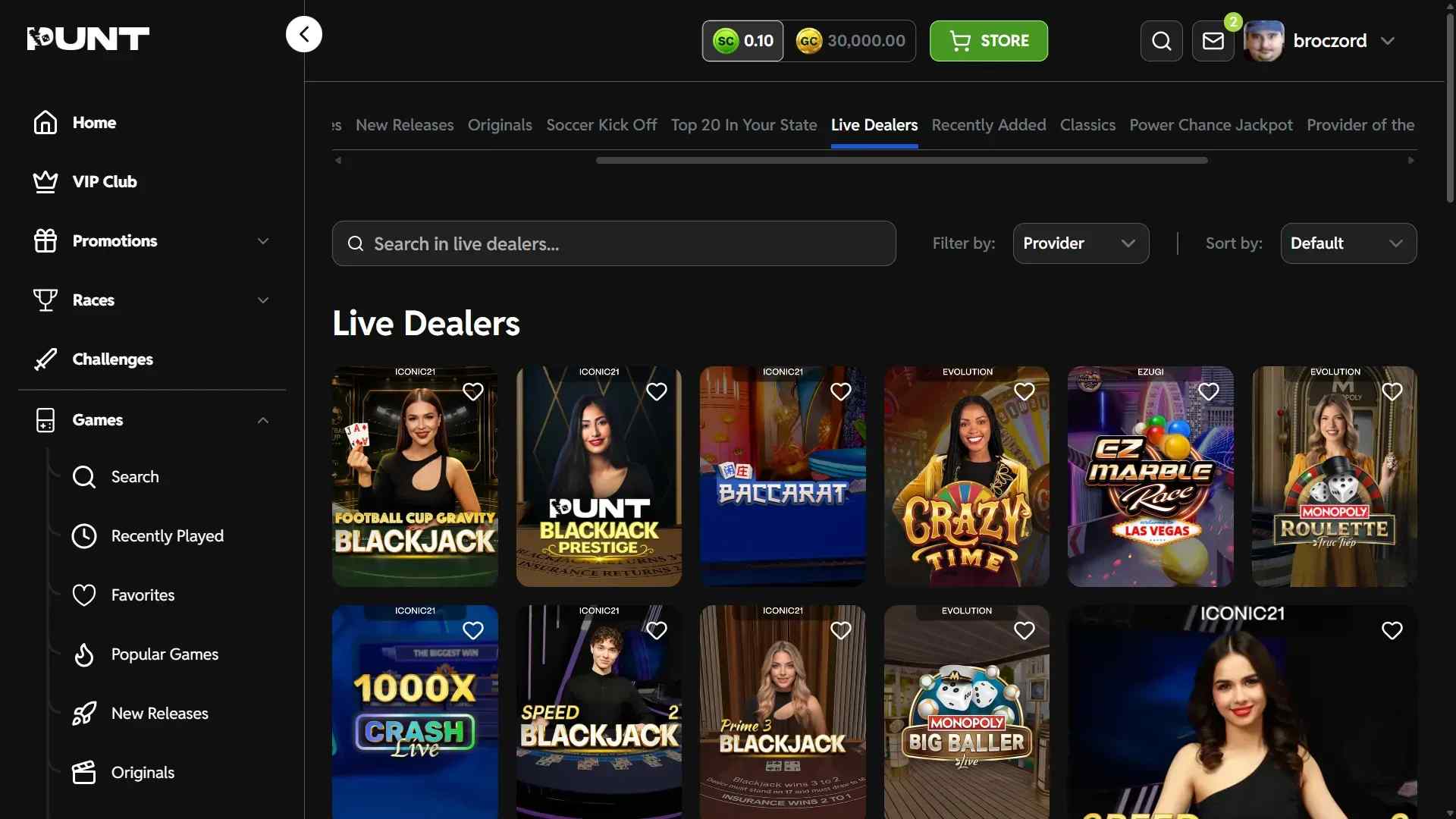 Live Dealers