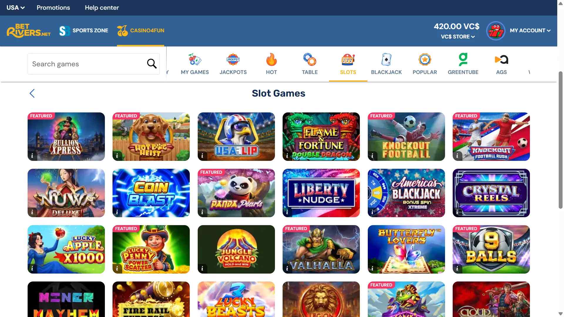 BetRivers Slot Games
