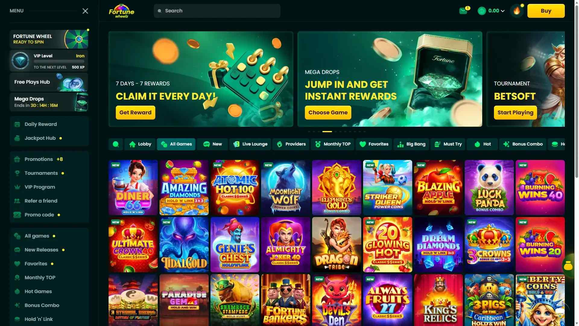 Fortune wheelz Game library