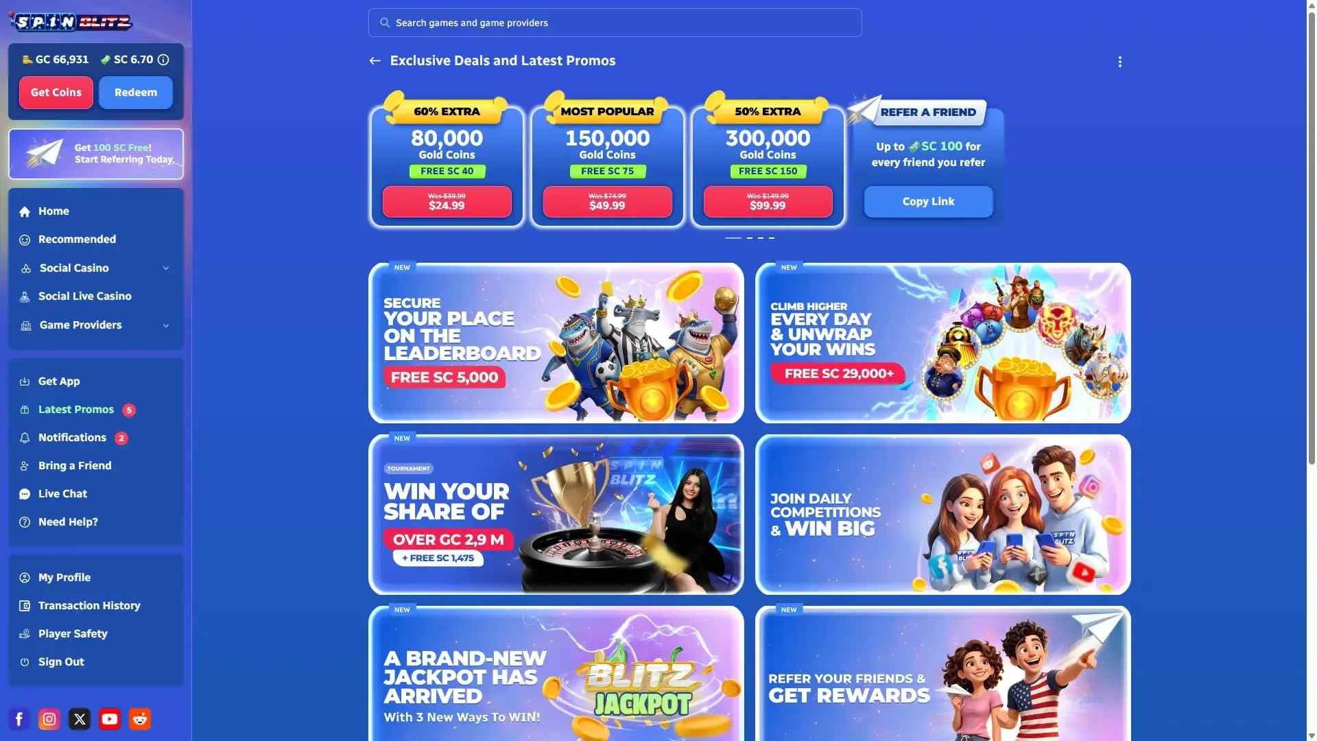 SpinBlitz Promos