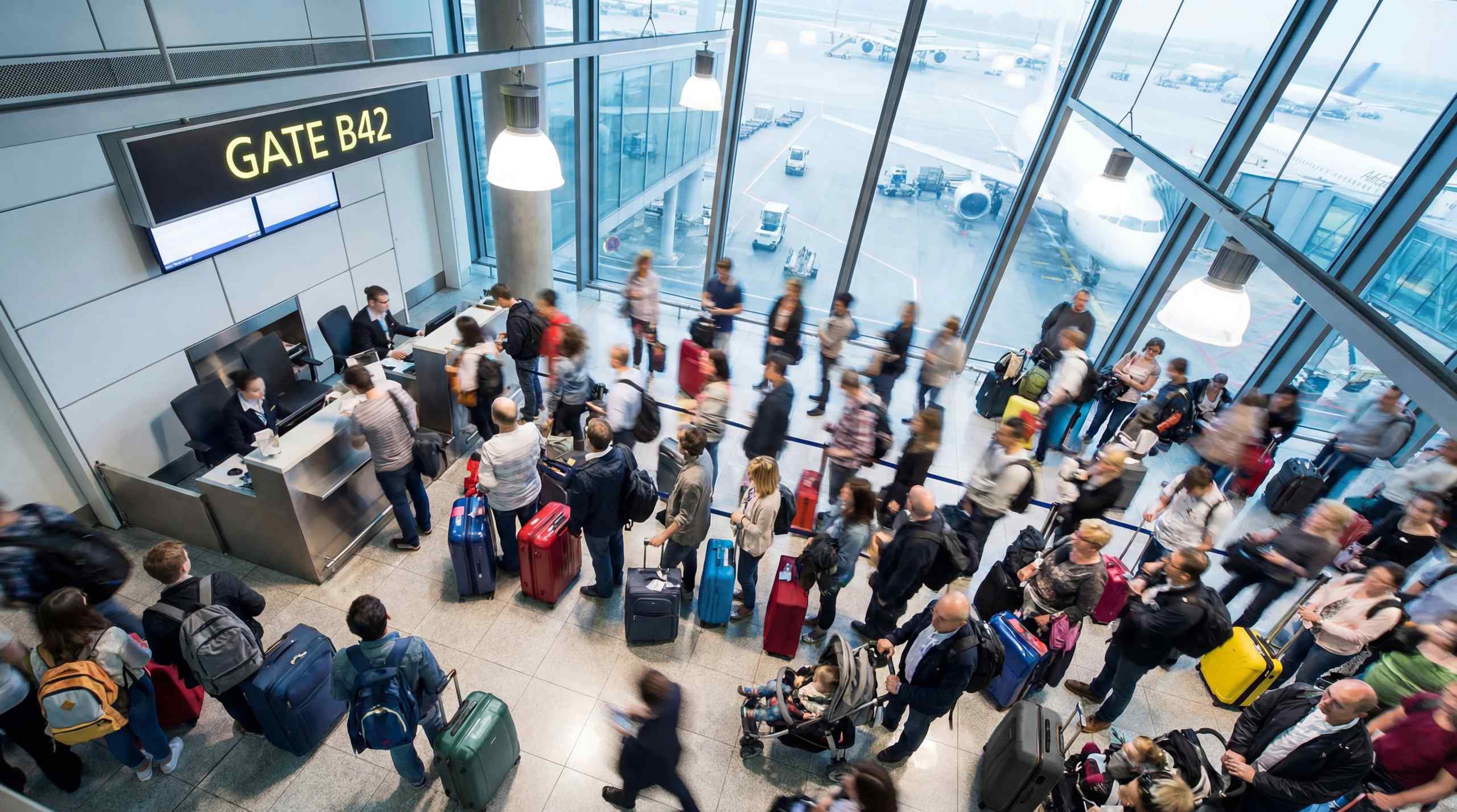 A busy airport