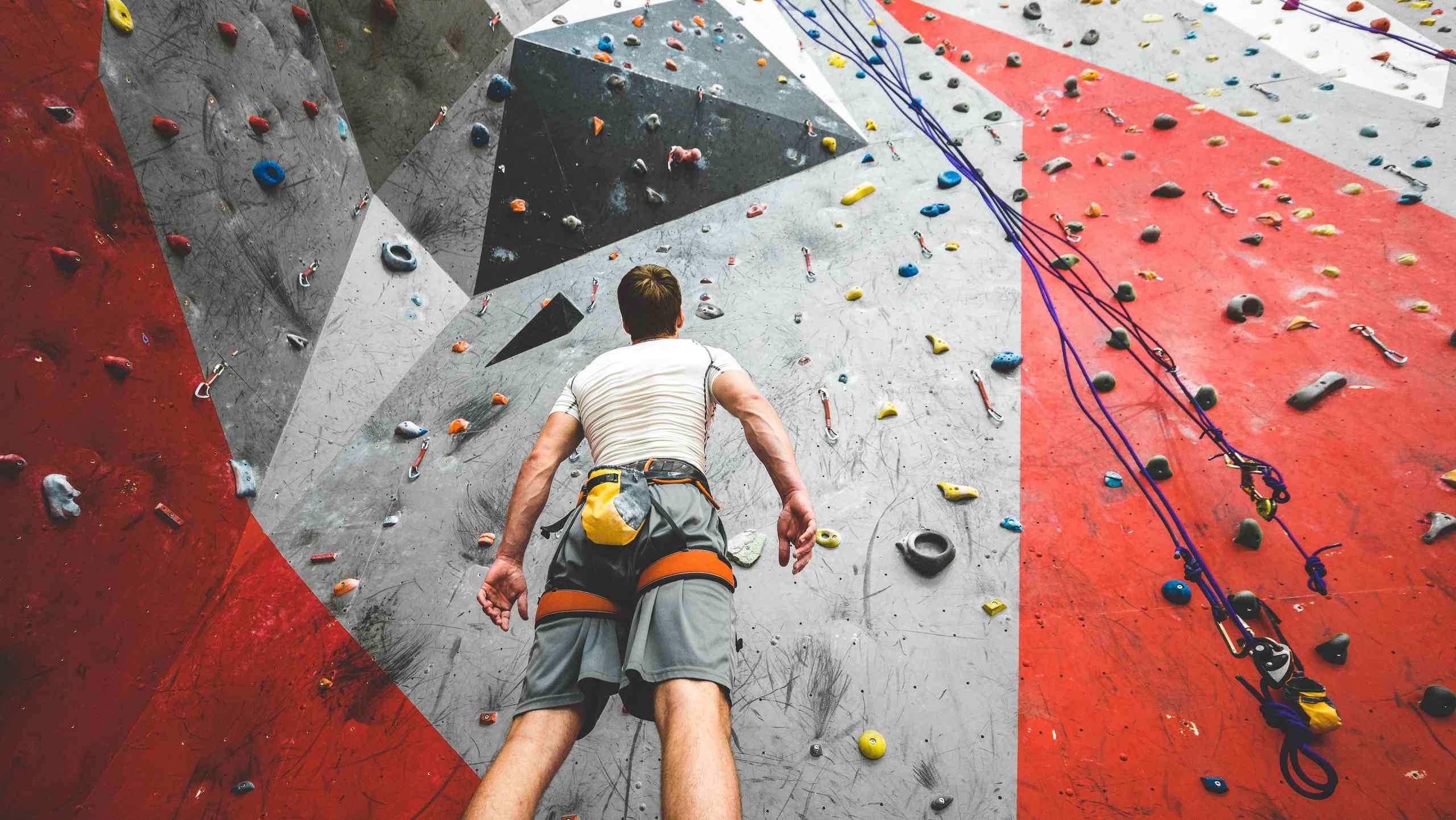 A climbing gym