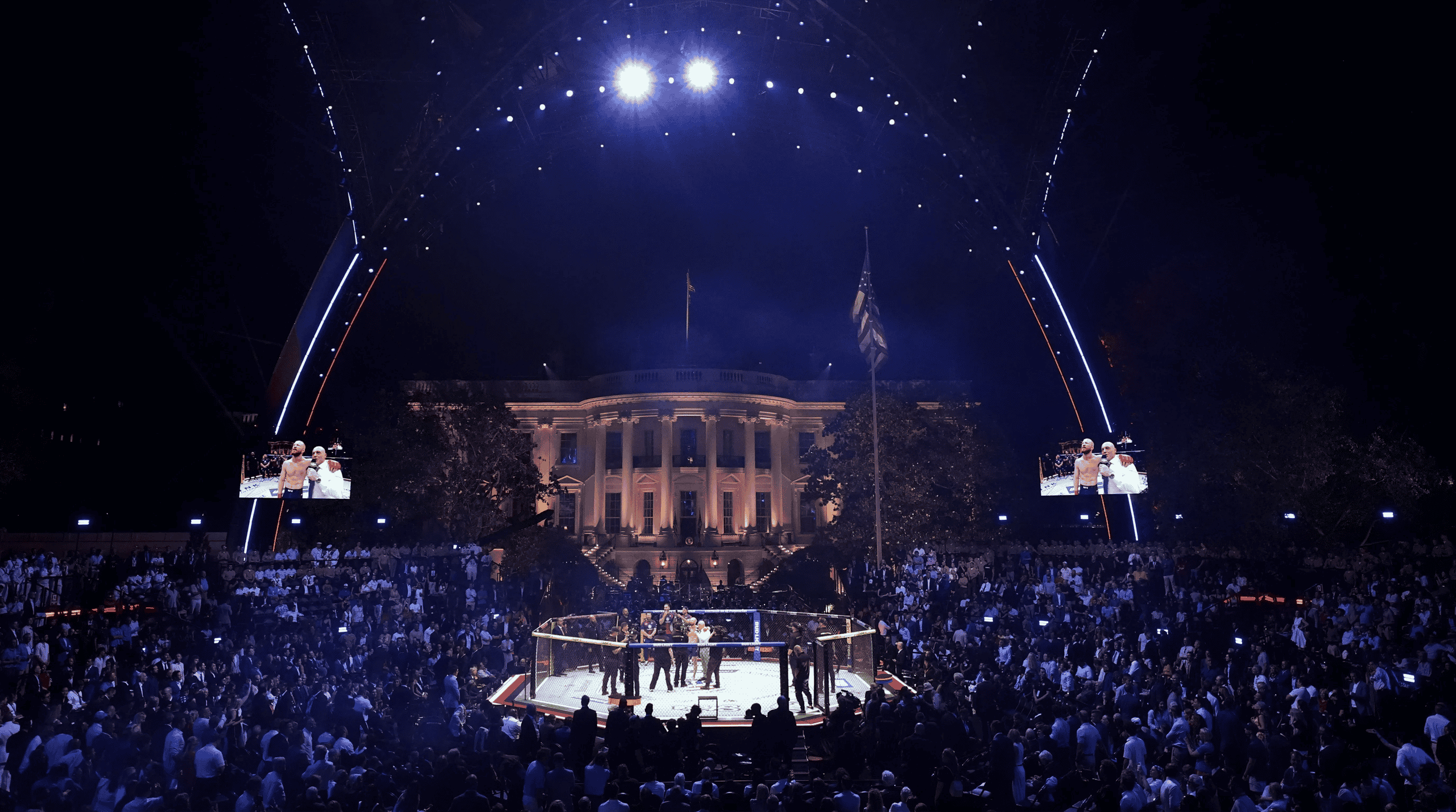 UFC event on the White House lawn in June 2026.