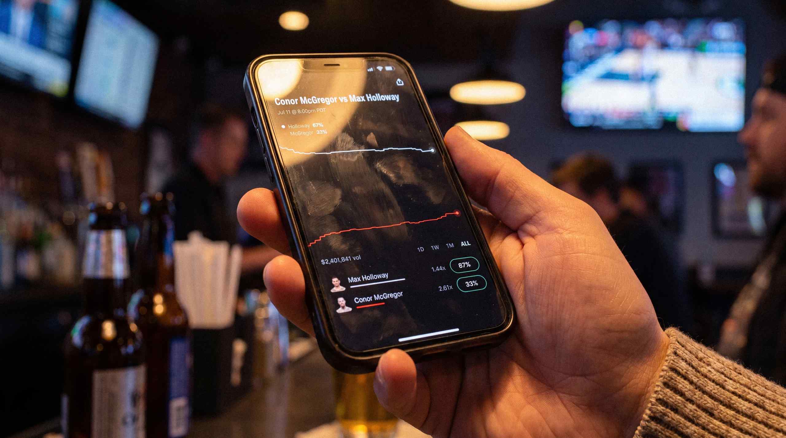 graphs on phone screen