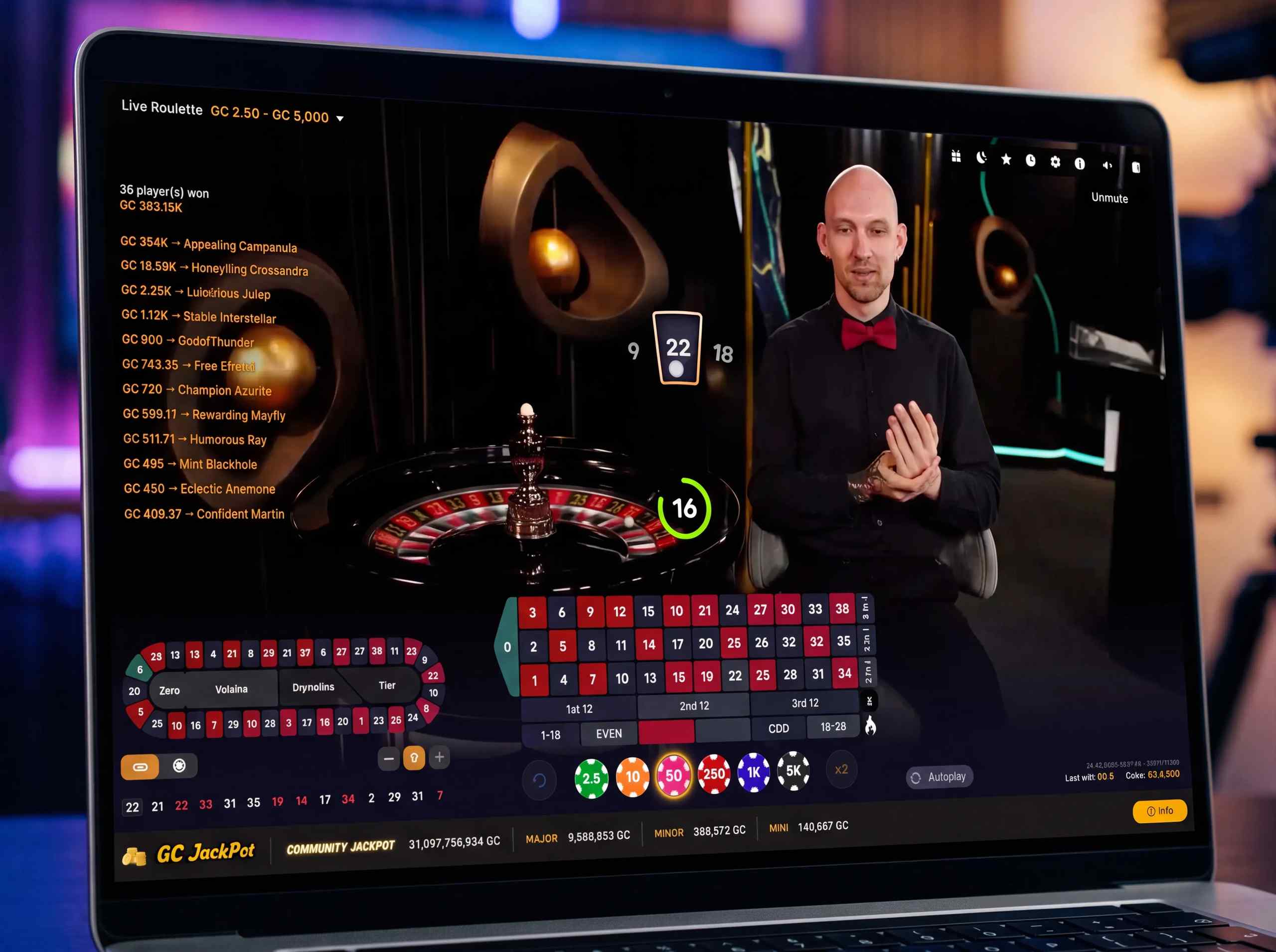 Live dealer