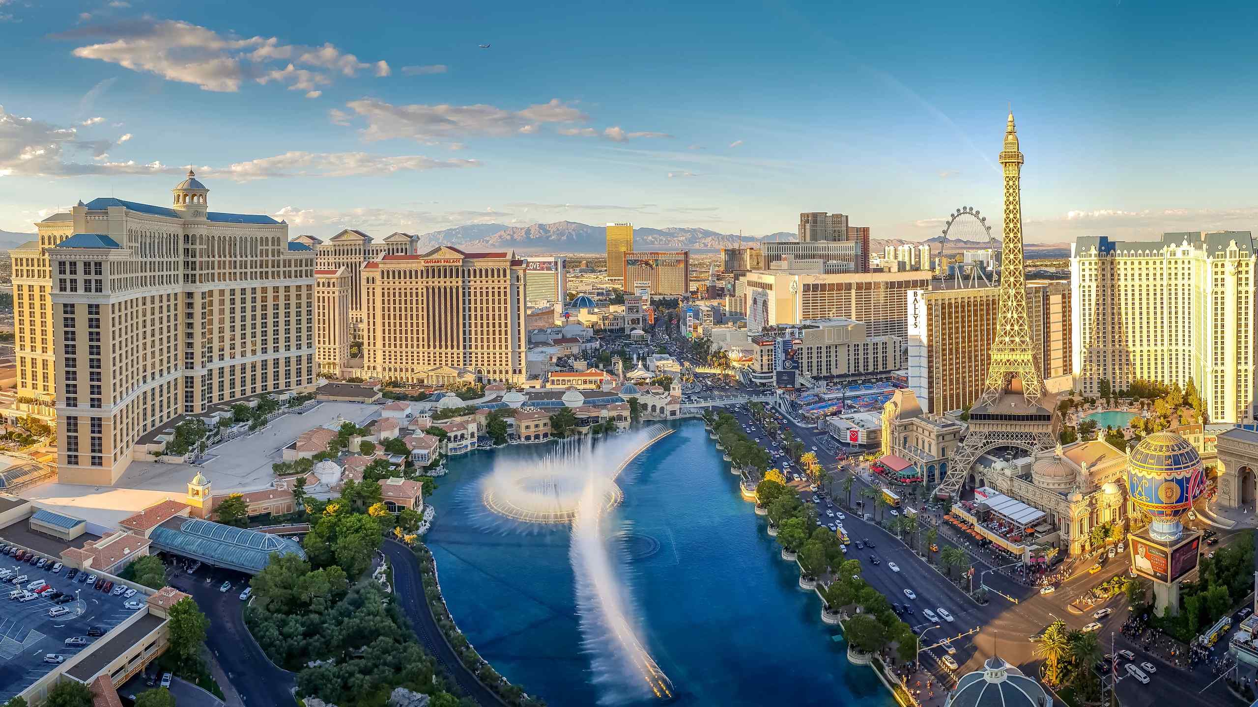 An arial view of Las Vegas