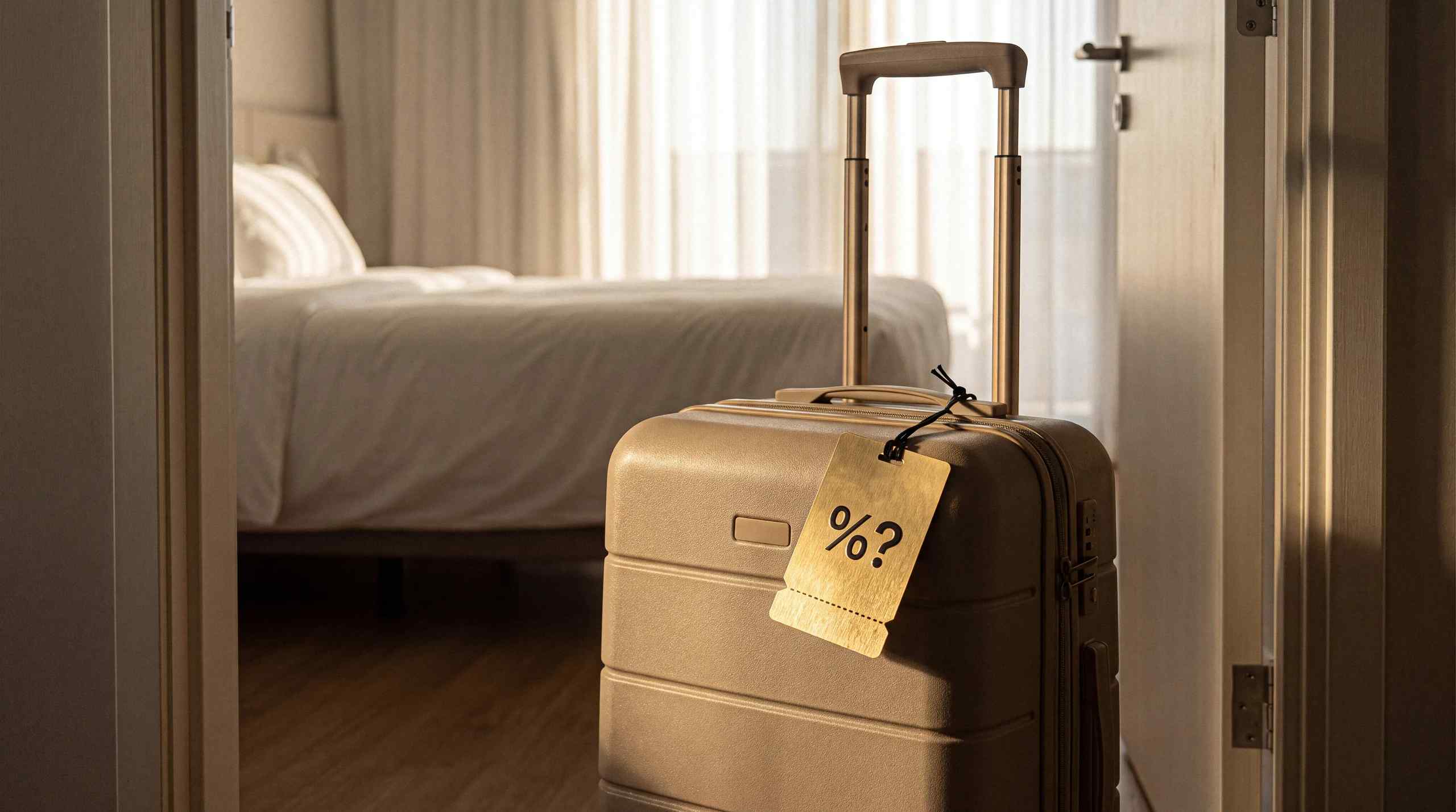 Luggage in a hotel room