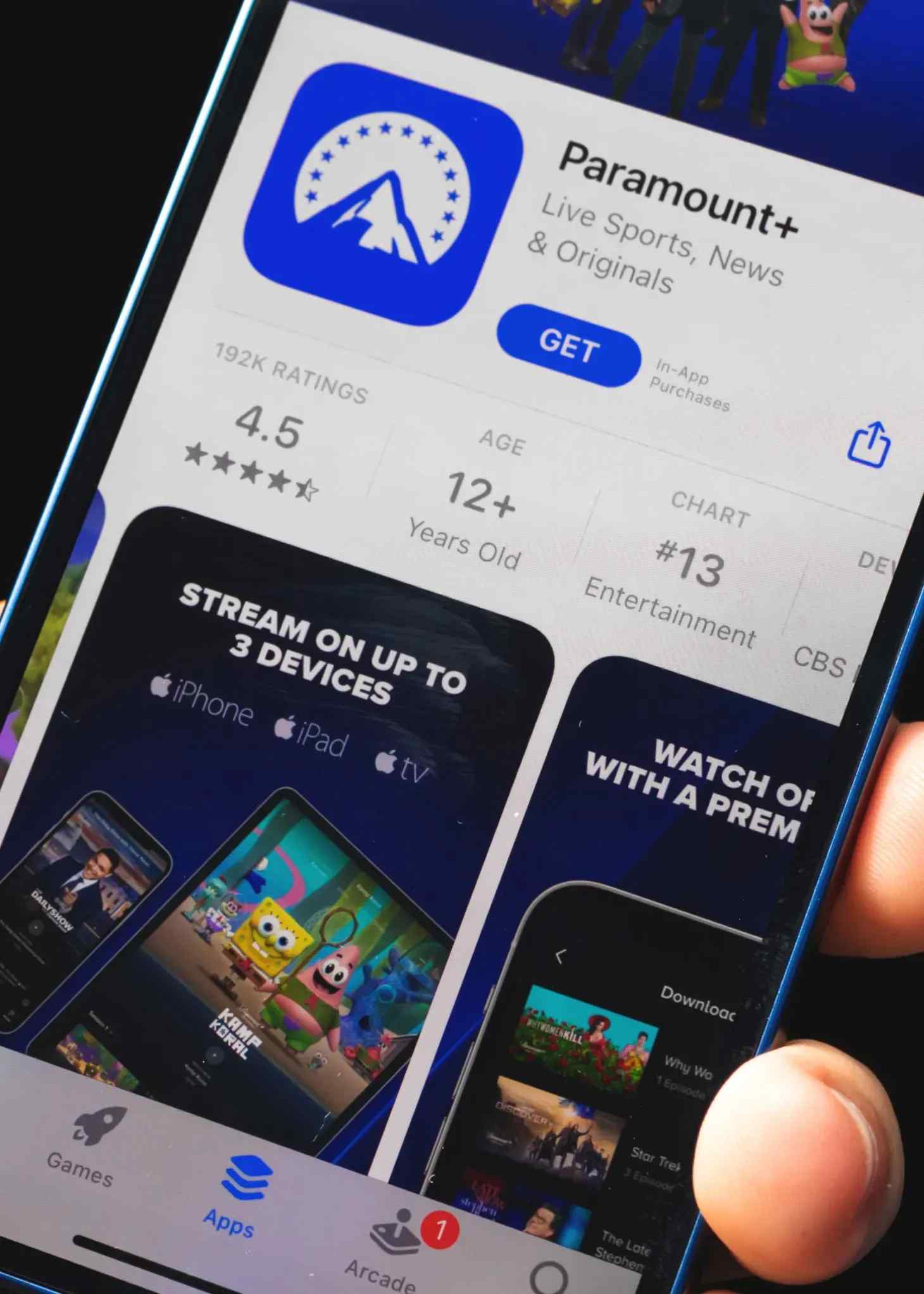 The streaming app Paramount+