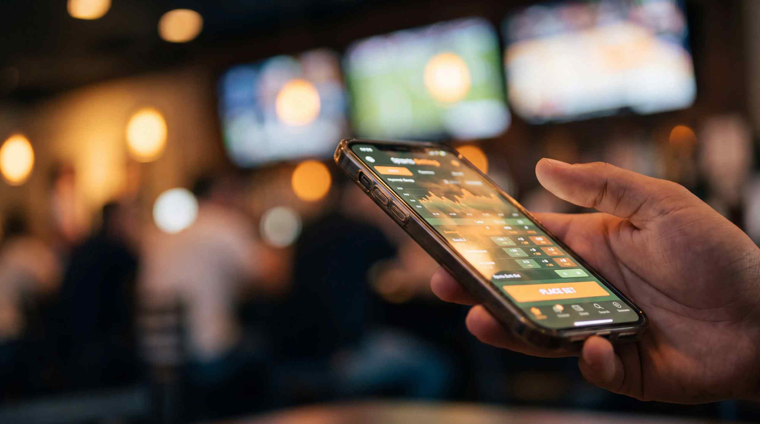 A smartphone displaying analytics.
