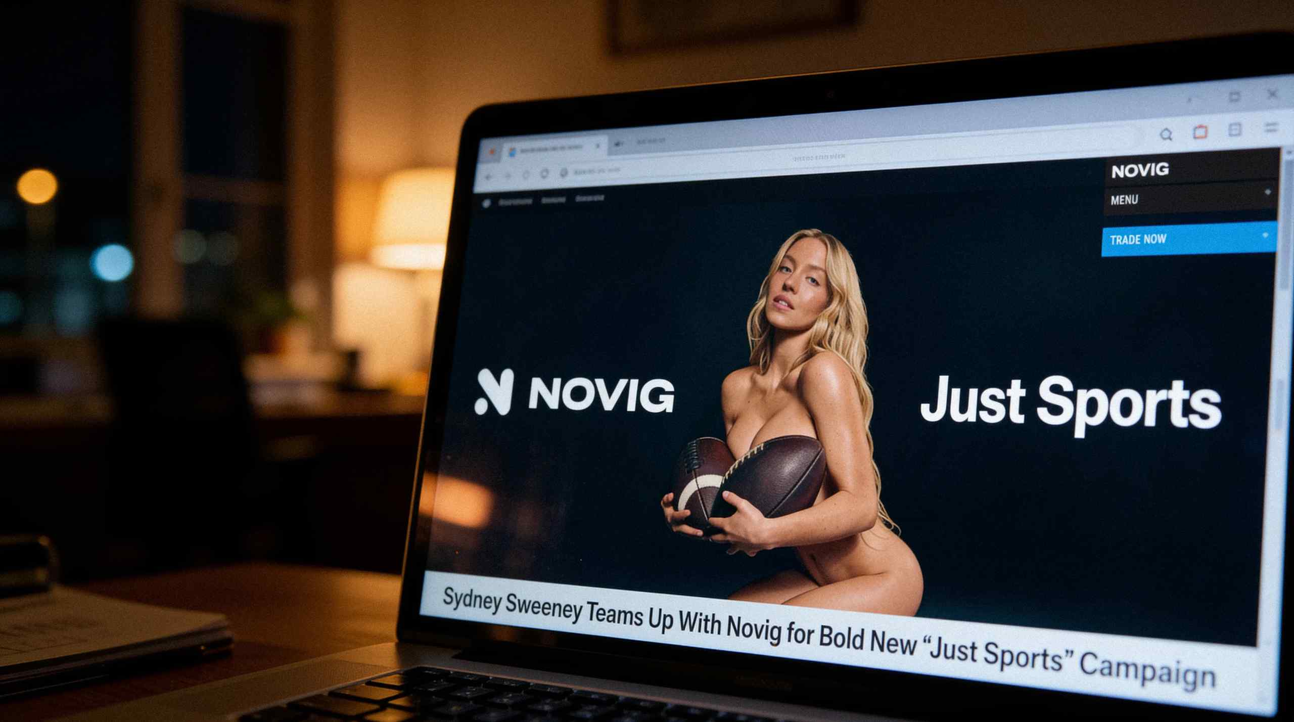 Sydney Sweeney ad for the prediction market Novig.