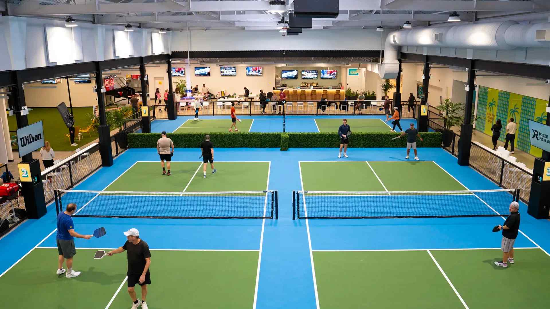 Courts at the massive Play SPF facility in Chicago.