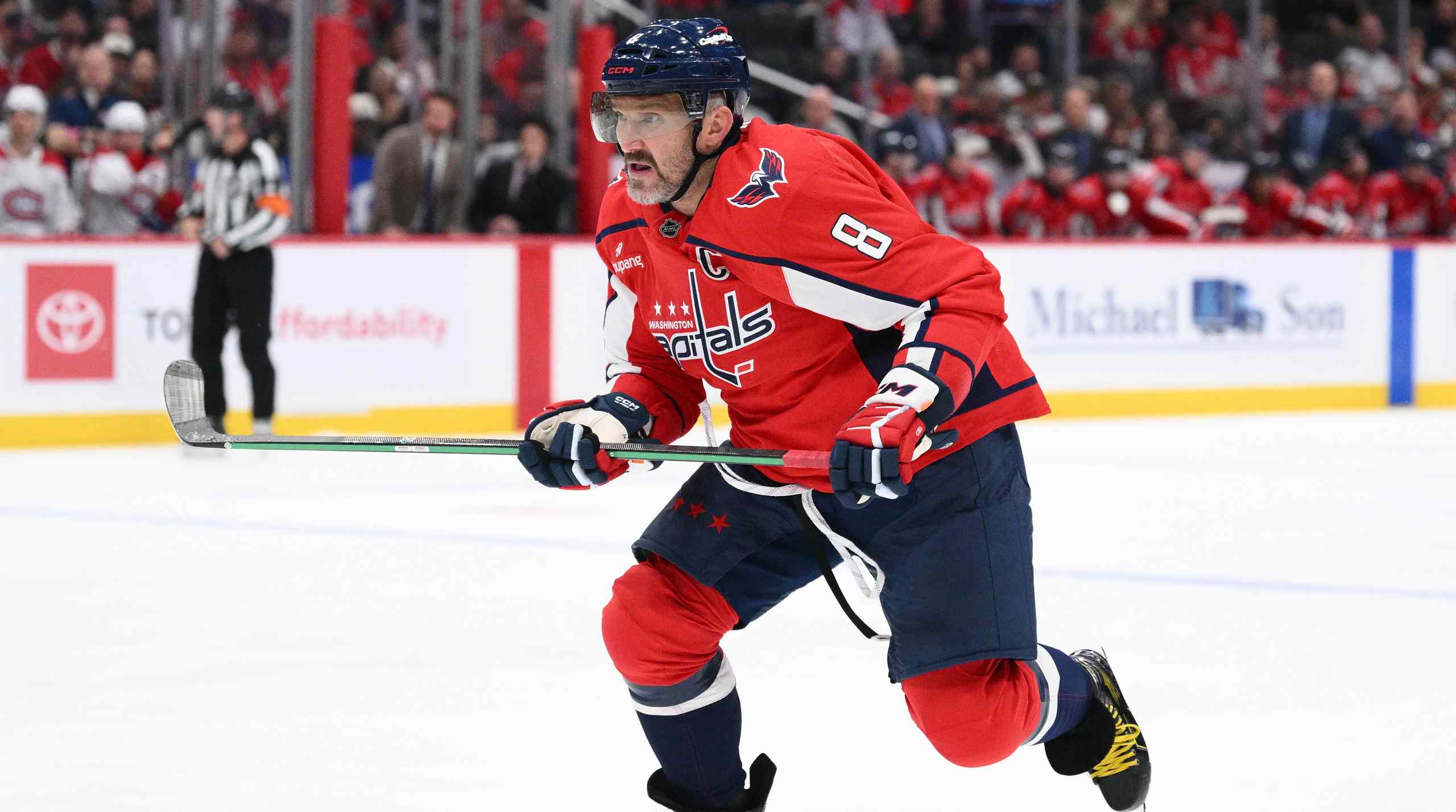 Alexander Ovechkin playing for the Washington Capitals.