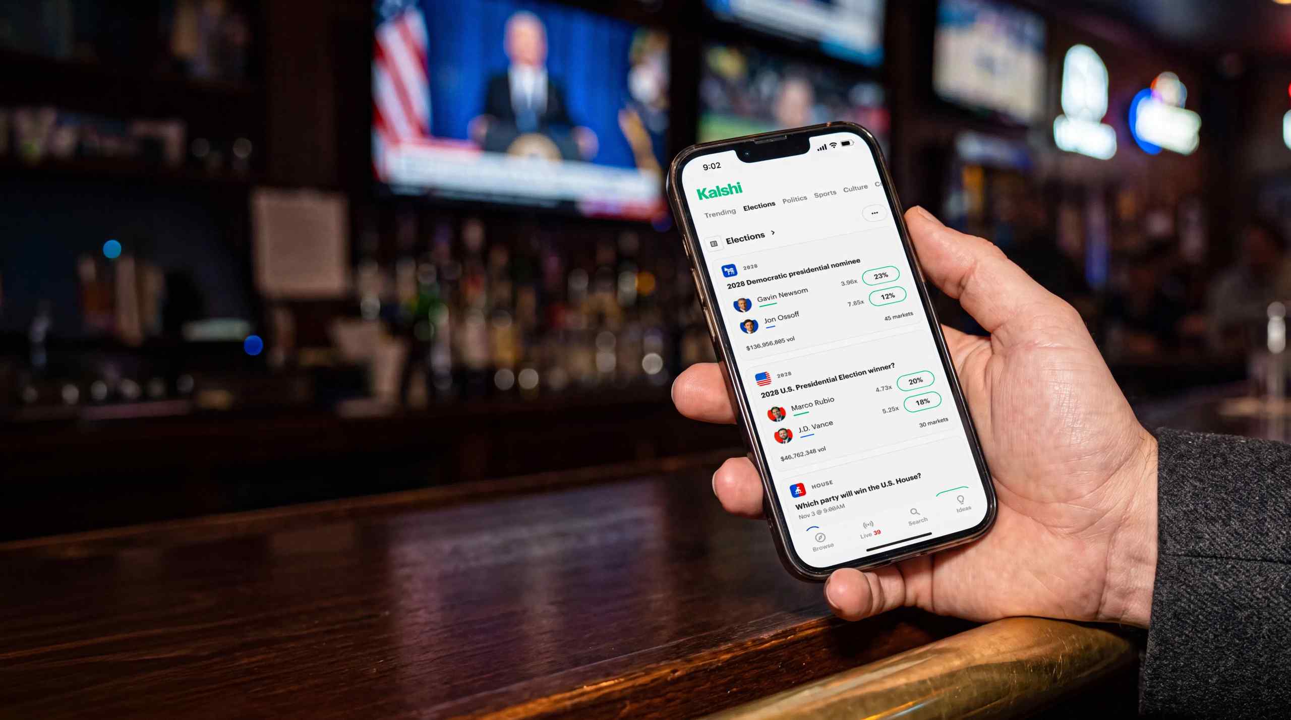 betting on phone screen