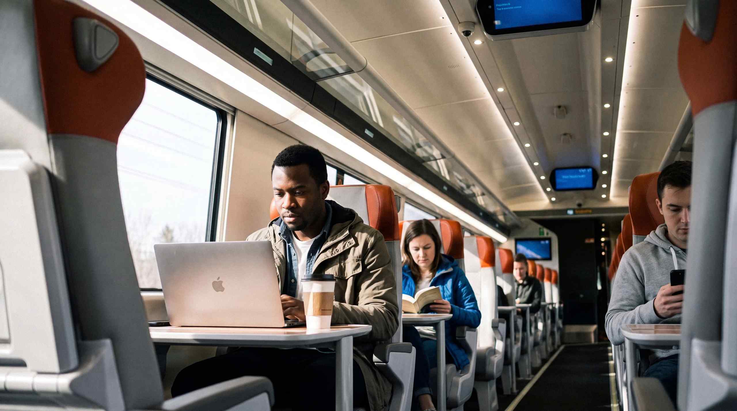 people on train