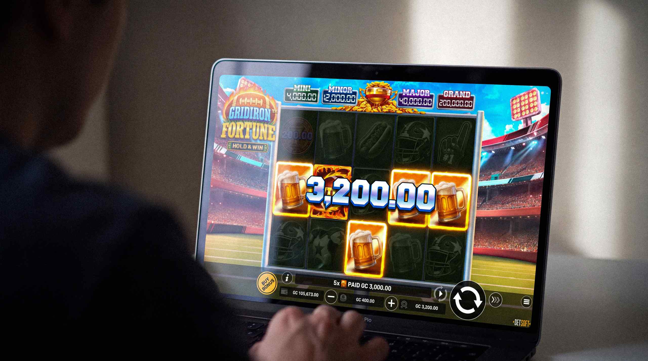 A jackpot score on a sweepstakes casino