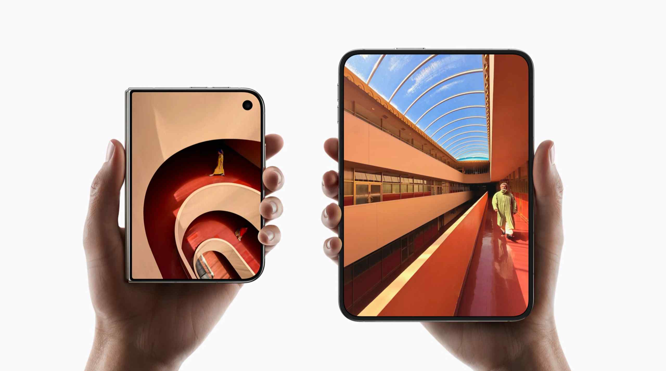The new Apple iPhone Duo shown unfolded.