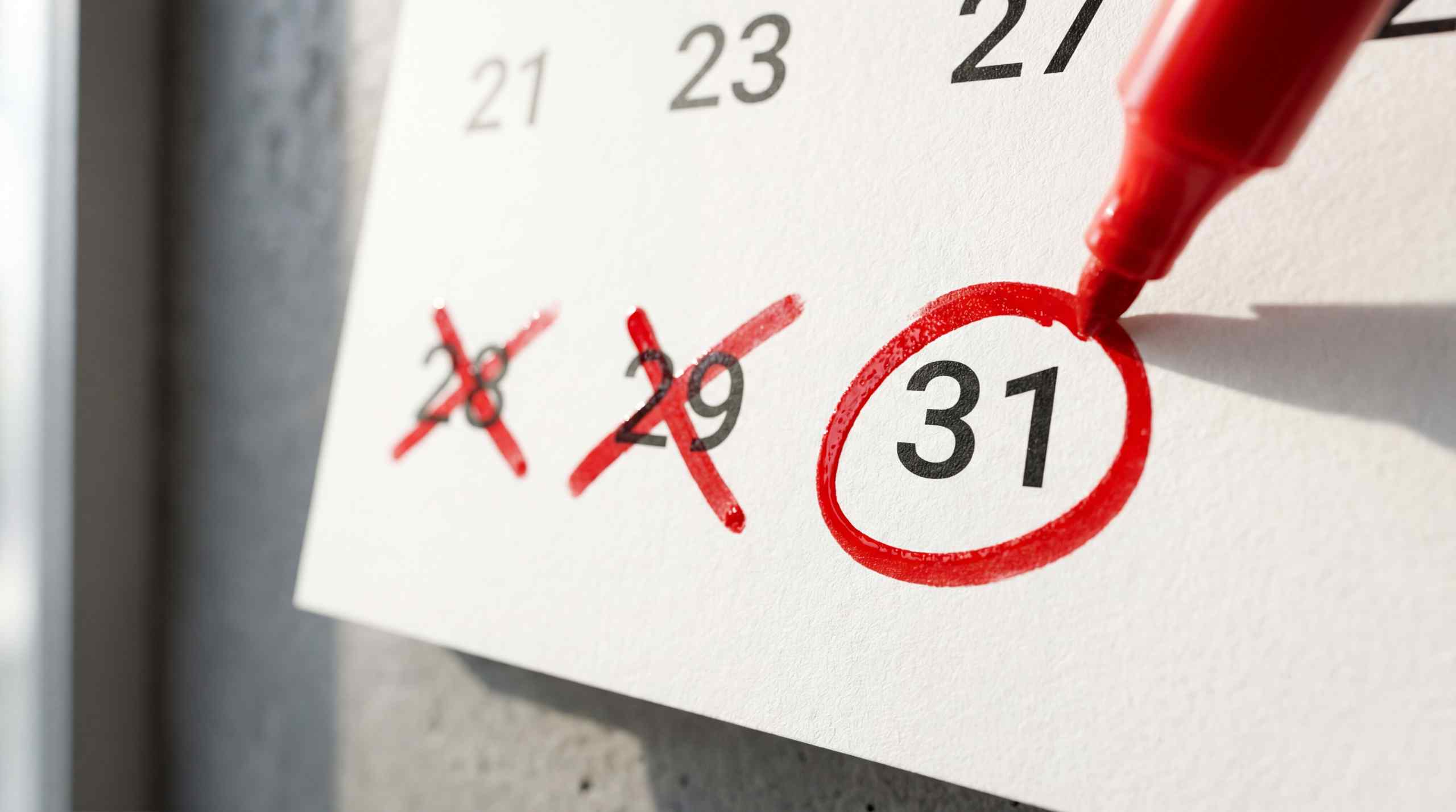 A calendar for mind-setting and wellness.