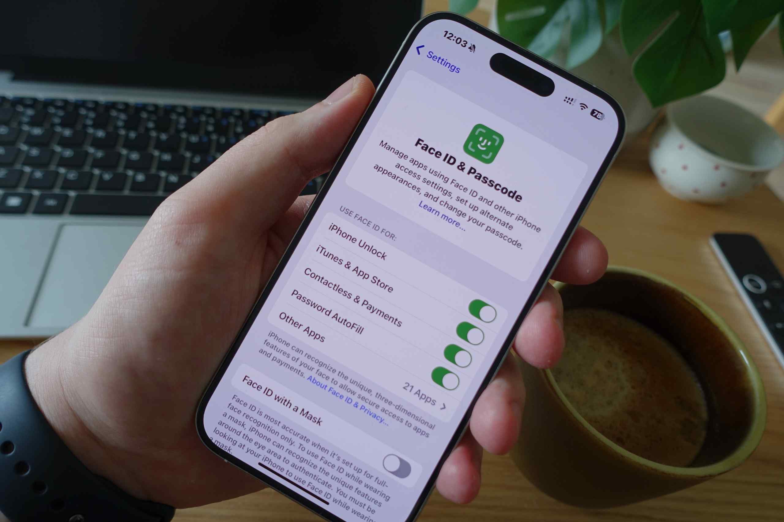 An image showing that Face ID is an important component of digital security.