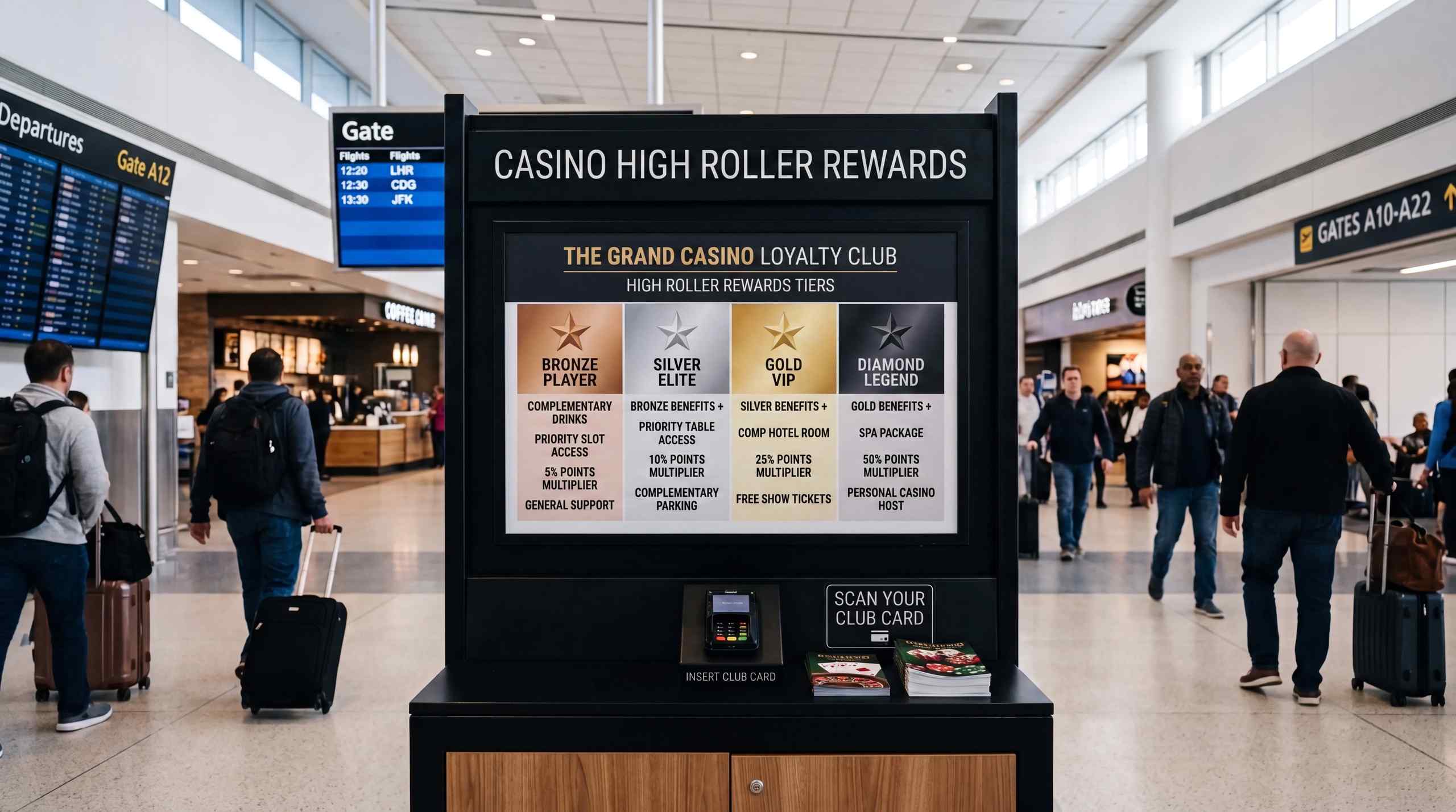 Casino rewards kiosk.