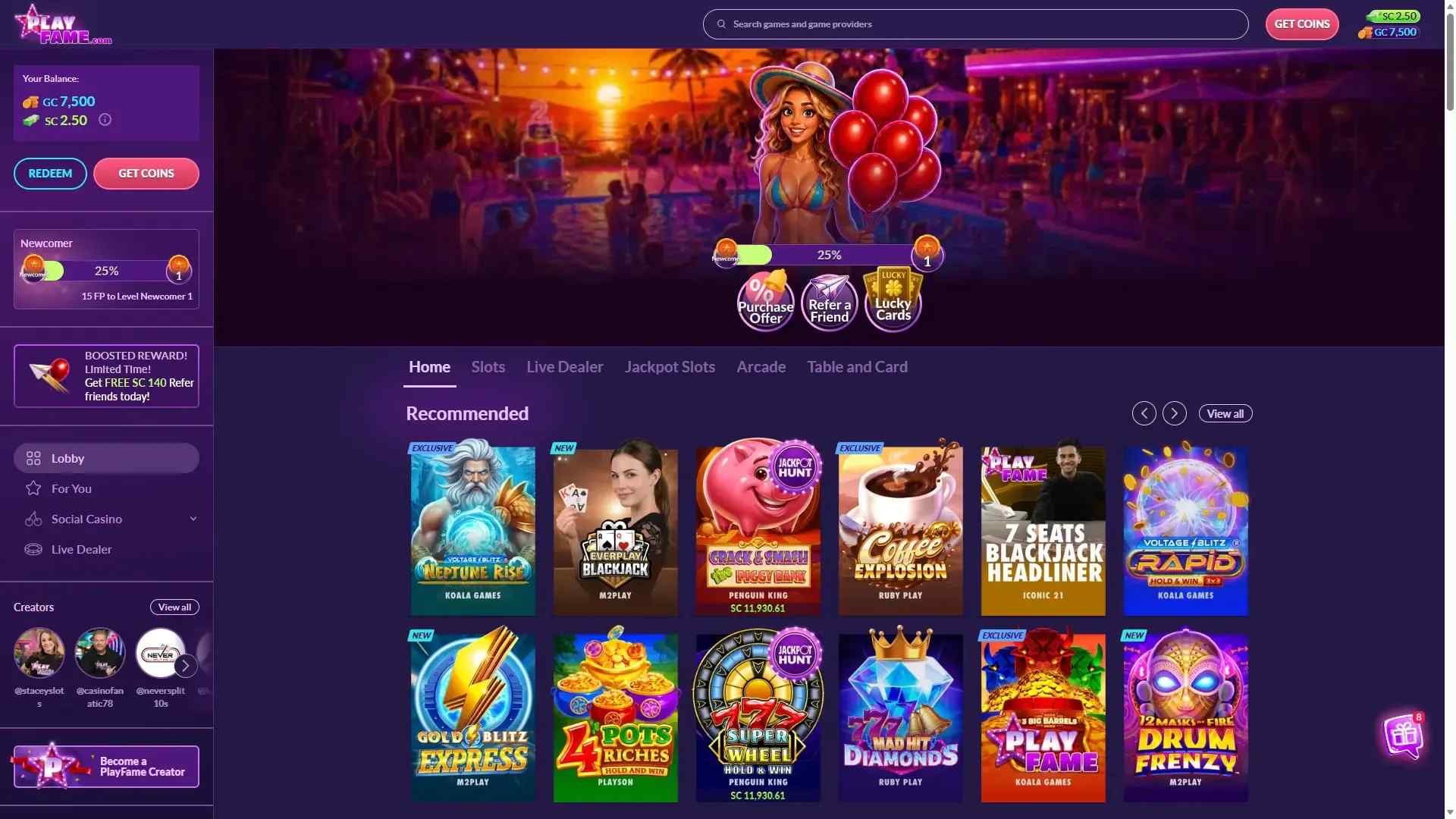 Playfame lobby