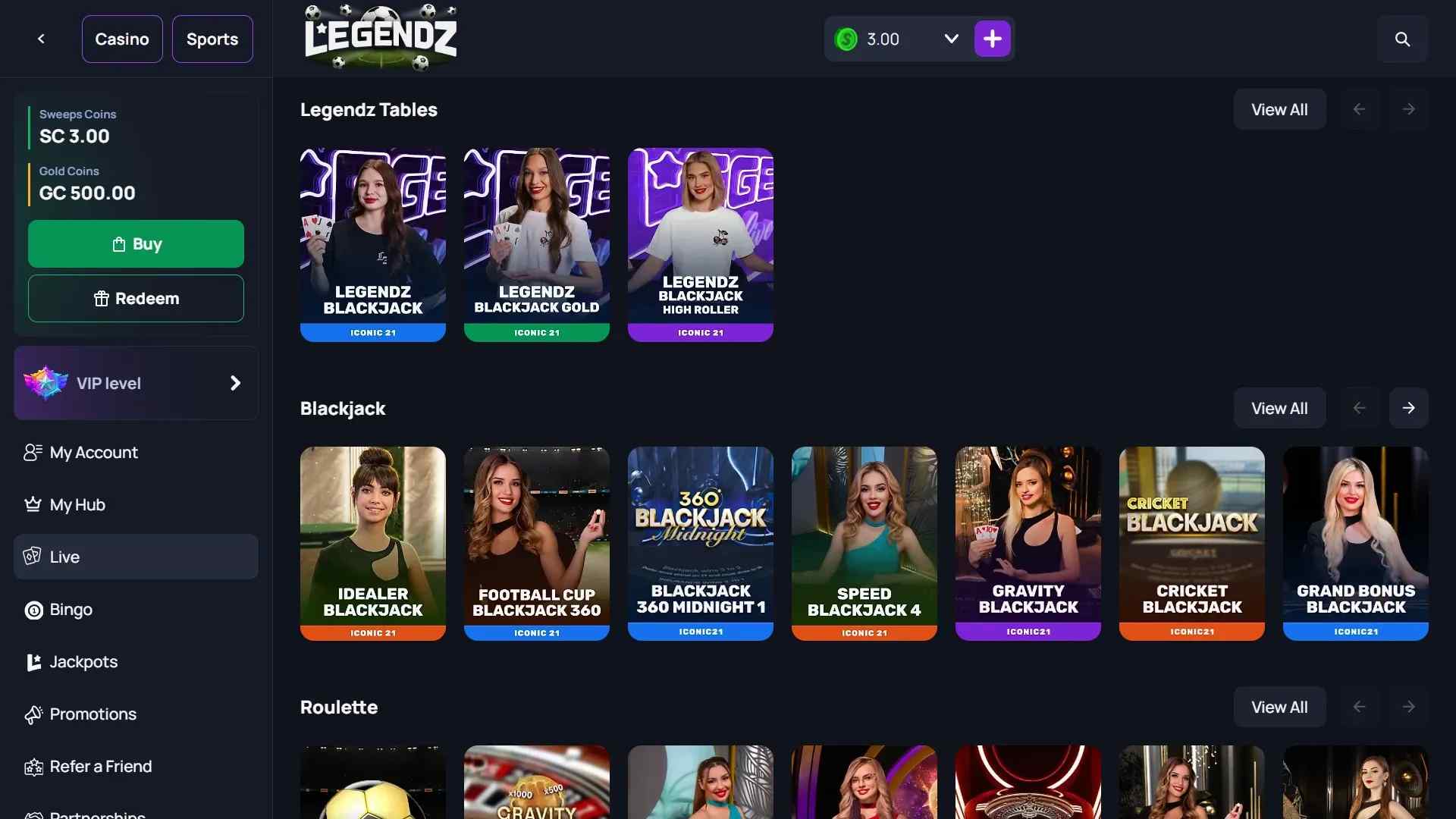 Live Dealer 
