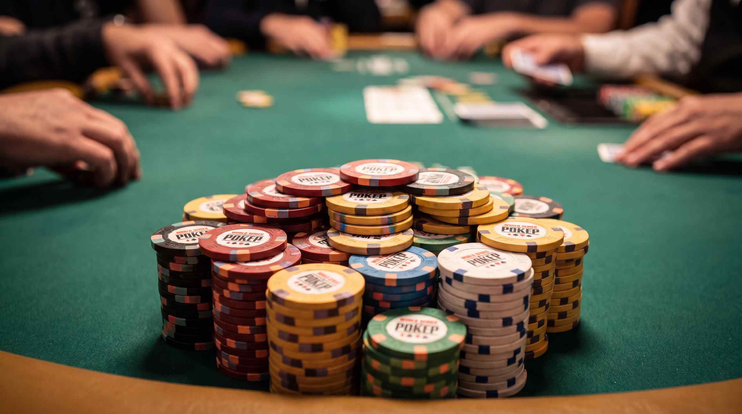 A collection of WSOP chips